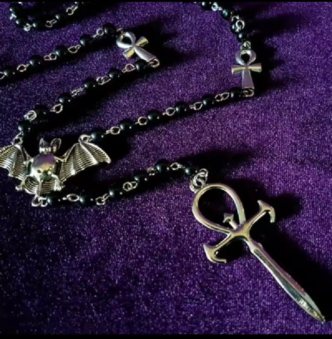 Sterling Silver Vampiric Ankh Pendant